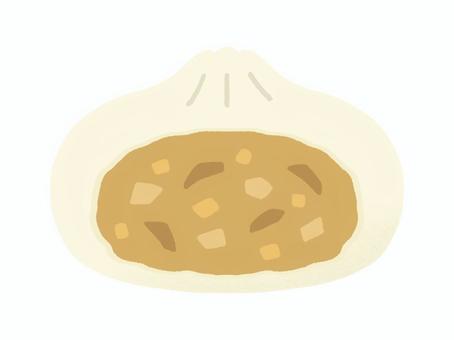 肉まんの中身 肉まん,豚まん,中華まん,中身,断面,食べ物,中華料理,冬,ホカホカ,ひき肉のイラスト素材