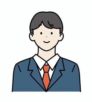 ブレザーの男子高校生 ベクター,人,男の子,男子高校生,男子,男,受験,ブレザー,高校生,学生のイラスト素材