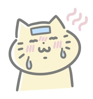 yellow cat with fever, JPG and PNG yellow cat with fever, cat, animal, cold, JPG and PNG