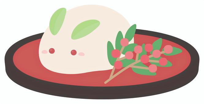 雪うさぎと南天 雪うさぎと南天 冬,雪,雪うさぎ,雪兎,南天,なんてん,ナンテン,ゆきうさぎ,年賀状,正月のイラスト素材