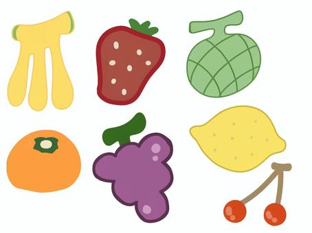 果物のイラスト 果物のイラスト 果物,バナナ,みかんのイラスト素材