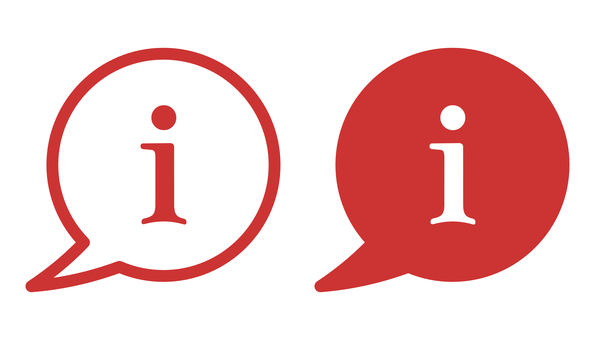 インフォメーションのアイコン 赤 インフォメーション,インフォサイン,案内,アイコン,印,受付,ヘルプ,情報,告知,商業施設のイラスト素材