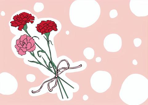 Illustration, carnation, flower, mother's day, JPG, PNG and AI