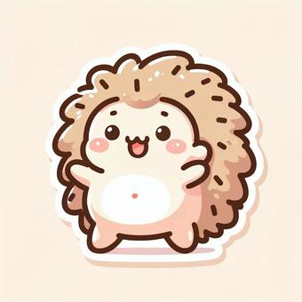 よろこぶハリネズミちゃん