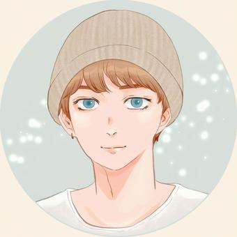 Illustration, knit cap, icon, juvenile, 