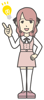  量産型女子-481-全身 アイデア,地雷系,女性,女の子,ツインテール,量産型,人物,かわいい,閃いた,発見のイラスト素材