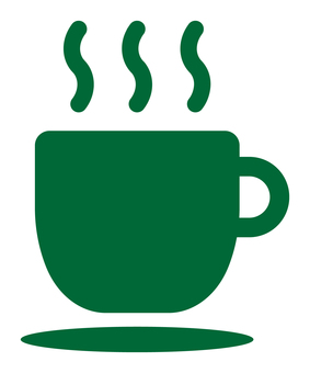 coffee cup icon green, coffee cup, mug, dishes, JPG, PNG and AI