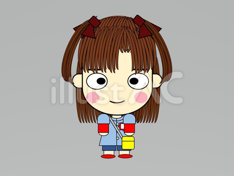 幼稚園児　4 幼稚園児,子供,女の子のイラスト素材