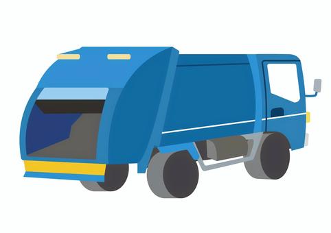 ゴミ収集車 ゴミ収集車,ごみ収集車,青,清掃車,清掃作業,ごみ回収,ごみ処理,トラック,ブルーカラー,公共サービスのイラスト素材