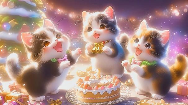 クリスマスの子猫たち