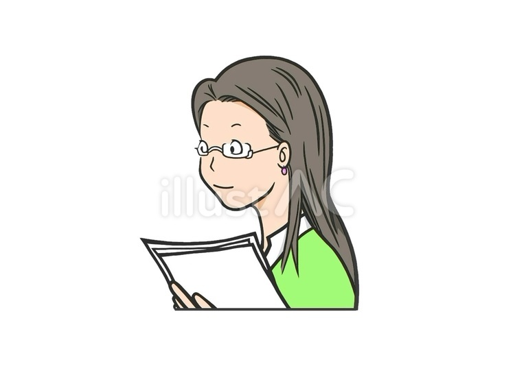 会社に勤める眼鏡姿のオフィスレディー スーツ姿,女性,オフィスのイラスト素材