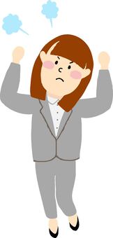 Woman in suit, JPG, PNG and AI Woman in suit, suit, female, get angry, JPG, PNG and AI