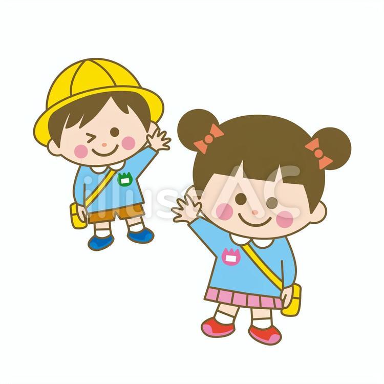 幼稚園児　その1 幼稚園児,男の子,女の子のイラスト素材