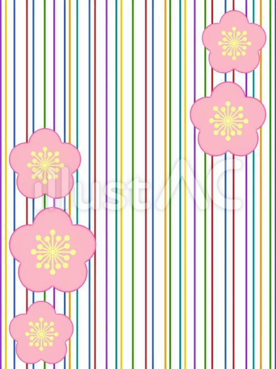 梅の花模様壁紙カラフル背景素材イラスト イラスト No 無料イラストなら イラストac