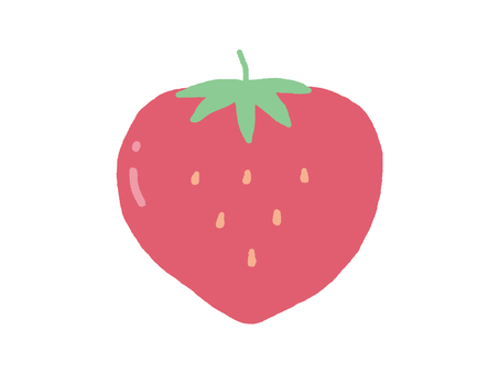 いちご いちご いちご,果物,ピンク,赤,ヘタ,緑,種,1個のイラスト素材