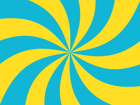 水色と黄色のツイスト柄の背景 ツイスト,背景,ねじれ,渦巻,黄色,水色,派手,二色,集中,放射のイラスト素材