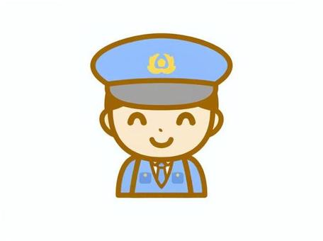 警察官の笑顔 警察官,人物,笑顔,公務員,大人,制服のイラスト素材