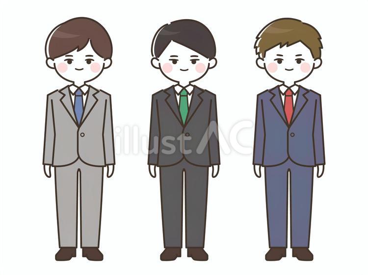 いろいろなビジネススーツの男性 男性,ビジネス,スーツのイラスト素材