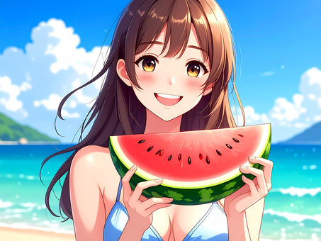 スイカ女子