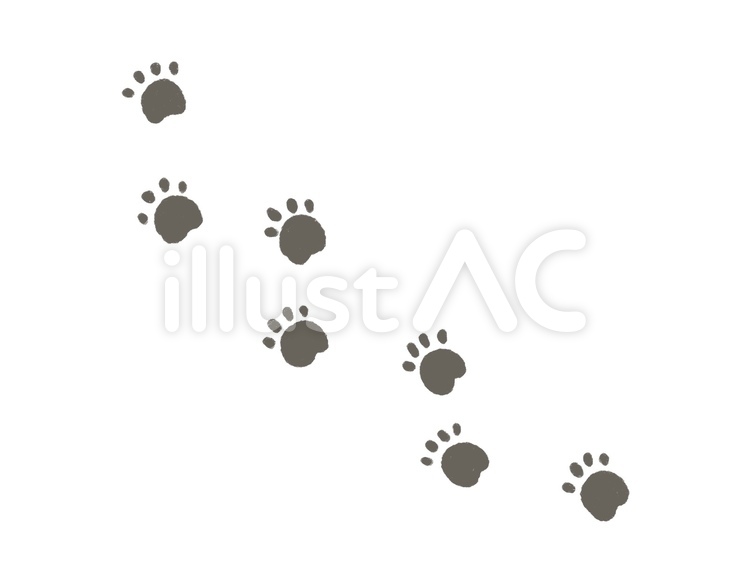 犬猫の足跡 足跡,猫,犬のイラスト素材