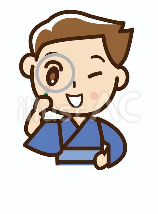 浴衣男子 男子,浴衣,祭りのイラスト素材