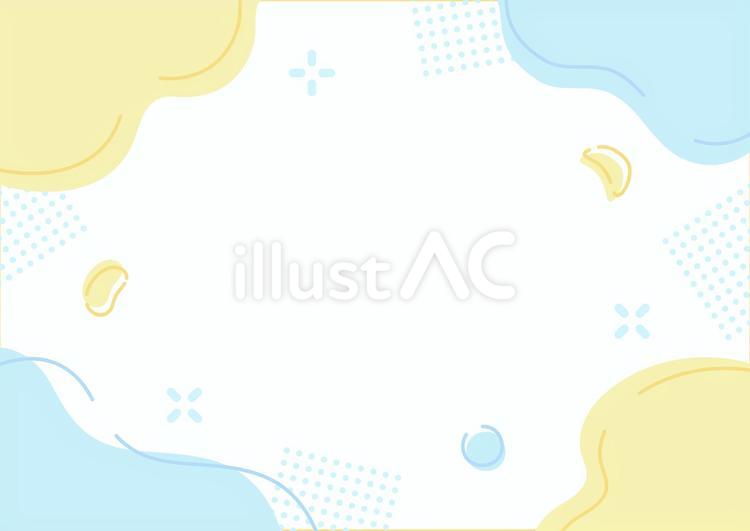 夏フレーム　ポップな夏の背景 夏,背景,フレームのイラスト素材