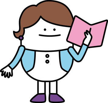 まるっこいキャラ女1 かわいい,キャラクター,ライフ,趣味,読書のイラスト素材