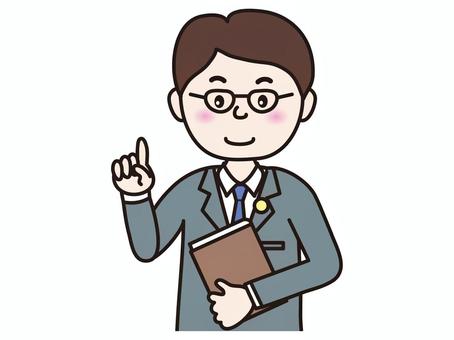 弁護士(笑顔) 弁護士(笑顔) 人物,弁護士,検事,男性,笑顔のイラスト素材