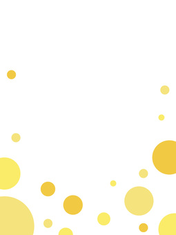 黄色いポップな円形の水玉模様フレーム 背景,ドット,水玉,泡,フレーム,縦,飾り枠,円,サークル,黄色のイラスト素材