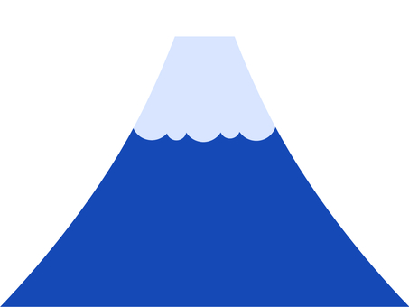 シンプルな富士山のイラスト（青） 富士山,富嶽,芙蓉峰,不二山,不尽山,山,山岳,名峰,名山,霊峰のイラスト素材