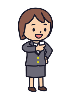 スマホをチェックするOL