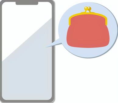 スマホと財布 スマートフォン,携帯電話,スマホ,電子機器,通信機器,通信,電話,ケータイ,メール,携帯のイラスト素材