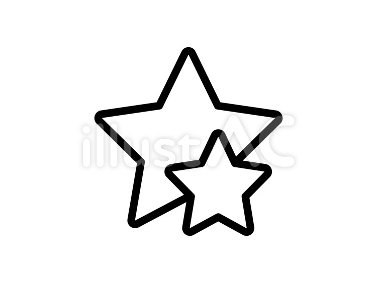 大小の星のアイコン 星,スター,宇宙のイラスト素材