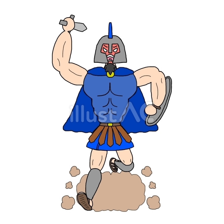 迫り来る地中海風将軍 戦士,兵士,軍人のイラスト素材