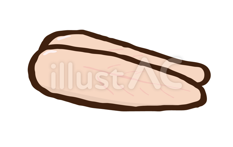ささみ単 ささみ,ササミ,鶏肉のイラスト素材