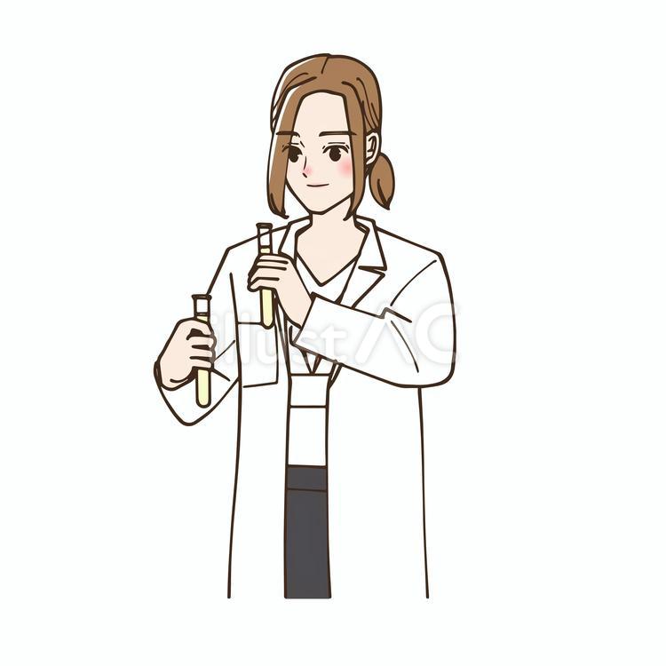 実験している白衣の女性 実験,開発,医療のイラスト素材
