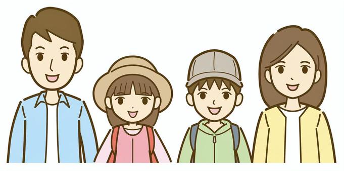 Illustration, family, a trip, family trip, 