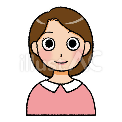 丸目丸顔の女性