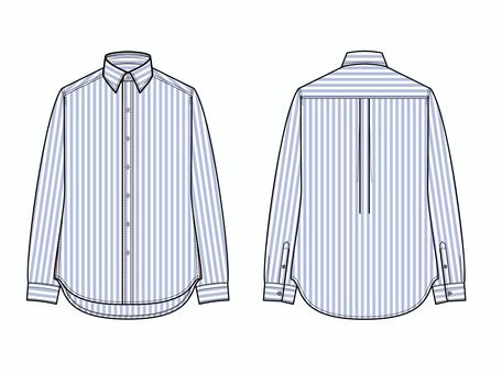 シャツ　N3　柄入り 絵型,シャツ,ファッション,服,デザイン,アパレル,布帛,線画,普段着,洋服のイラスト素材