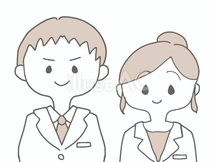 【ほんわか系】白衣を着た人 医師,医療,薬剤師のイラスト素材