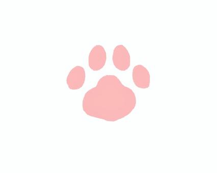 黒ねこ18 猫,黒猫,動物,ペット,手書き,ナチュラル,かわいい,肉球,ピンク,足跡のイラスト素材