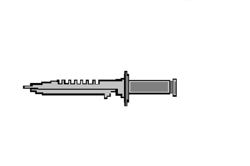 銀色のサバイバルナイフ ナイフ,サバイバルナイフ,武器,刃物,装備,ドット絵,アイテム,rpgのイラスト素材