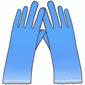 ゴム手袋 ゴム手袋,手袋,掃除,ゴム製手袋,大掃除のイラスト素材