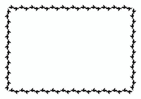 四角いエレガントフレーム2025⓷黒 エレガント,フレーム,四角,角型,飾り枠,クラシック,デコレーション,葉,ボタニカル,グラフィックのイラスト素材