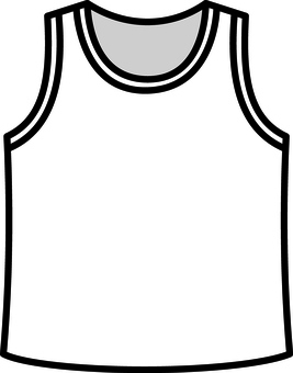 白のタンクトップです。 タンクトップ,シンプル,ランニング,マラソン,駅伝,スポーツウェア,運動服,夏服,シャツ,ノースリーブのイラスト素材