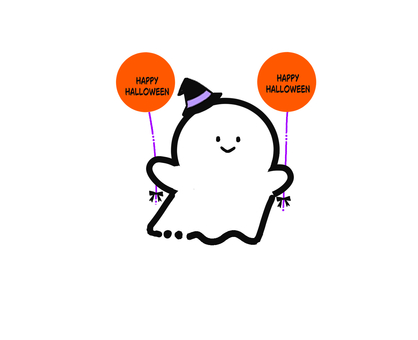 ハロウィンおばけ① ハロウィン,おばけ,ハッピーハロウィン,かわいい,１０月,ゴースト,秋,イベントのイラスト素材