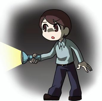 Man shining a light, JPG and PNG Man shining a light, people, material, life, JPG and PNG
