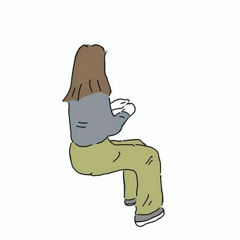 Illustration, tim king, female, sit, 