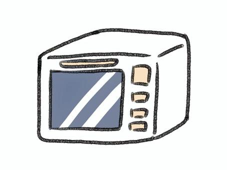 電子レンジ 手描き,ゆるい,電子レンジ,家電,かわいい,ポップ,落書き,背景透過,素材,アイコンのイラスト素材