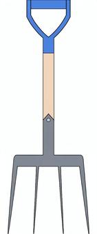 農業用フォーク_pitch fork 道具,農具,農業用,ピッチフォーク,4本爪のイラスト素材